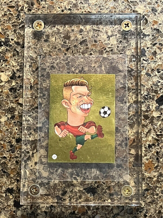 Cristiano Ronaldo Gold Zabibuska 2018 World Cup Sticker Rare Mint Gem SSP