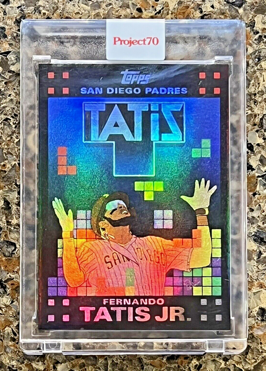 Fernando Tatis Jr. Topps Project70 TETRIS Rainbow Foil 65/70 Brittney Palmer SSP