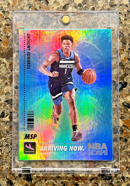 Anthony Edwards RC 2020-21 Panini NBA Hoops ARRIVING NOW Refractor Rare Gem Mint