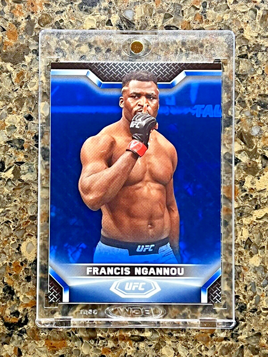 Francis Ngannou 2020 Topps UFC KNOCKOUT BLUE SSP 64/75 Super Rare Gem Mint HOF